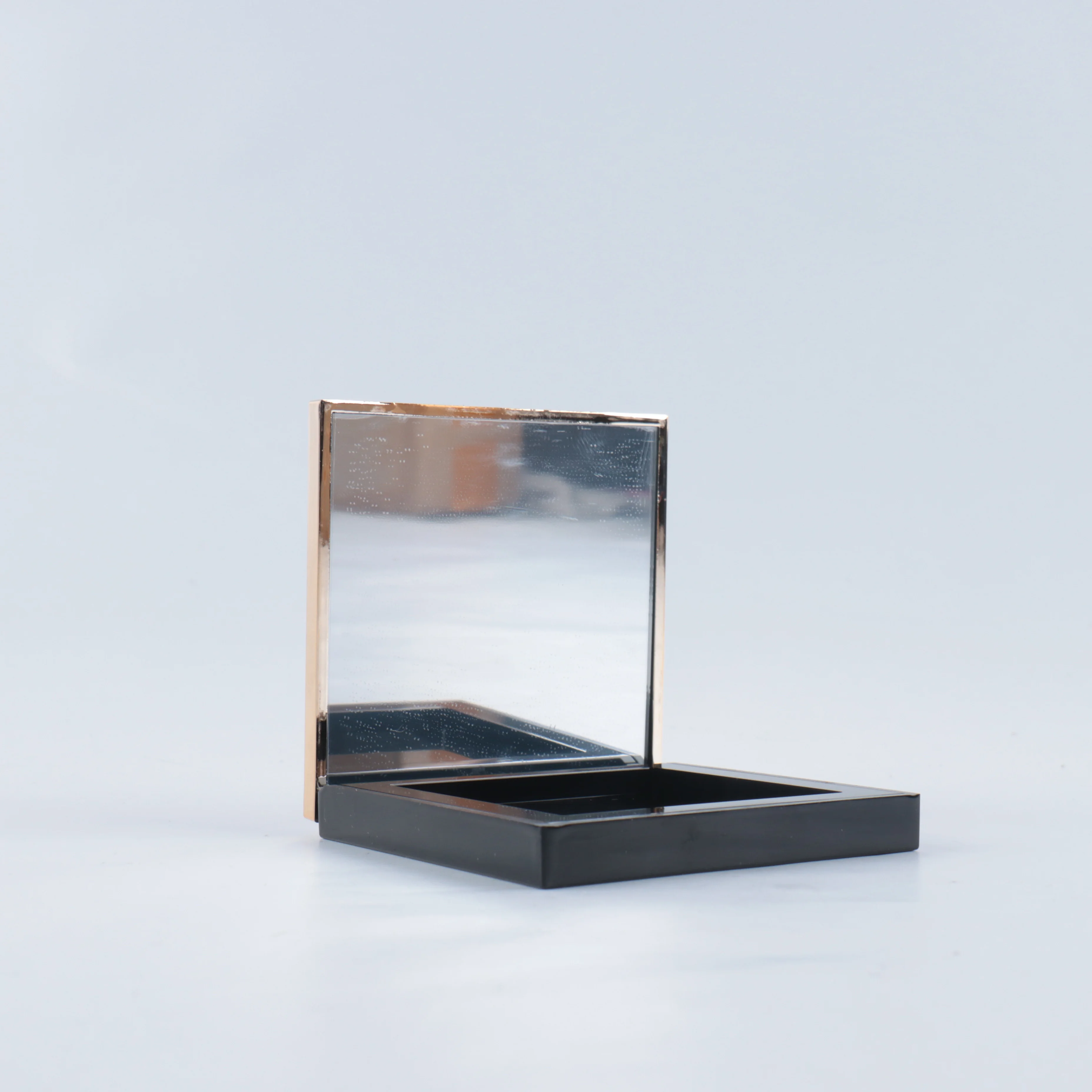 Gold Foil Cap Empty Square Case Magnetic Cap Plastic Container Powder Compact Case Blush and Concealer case