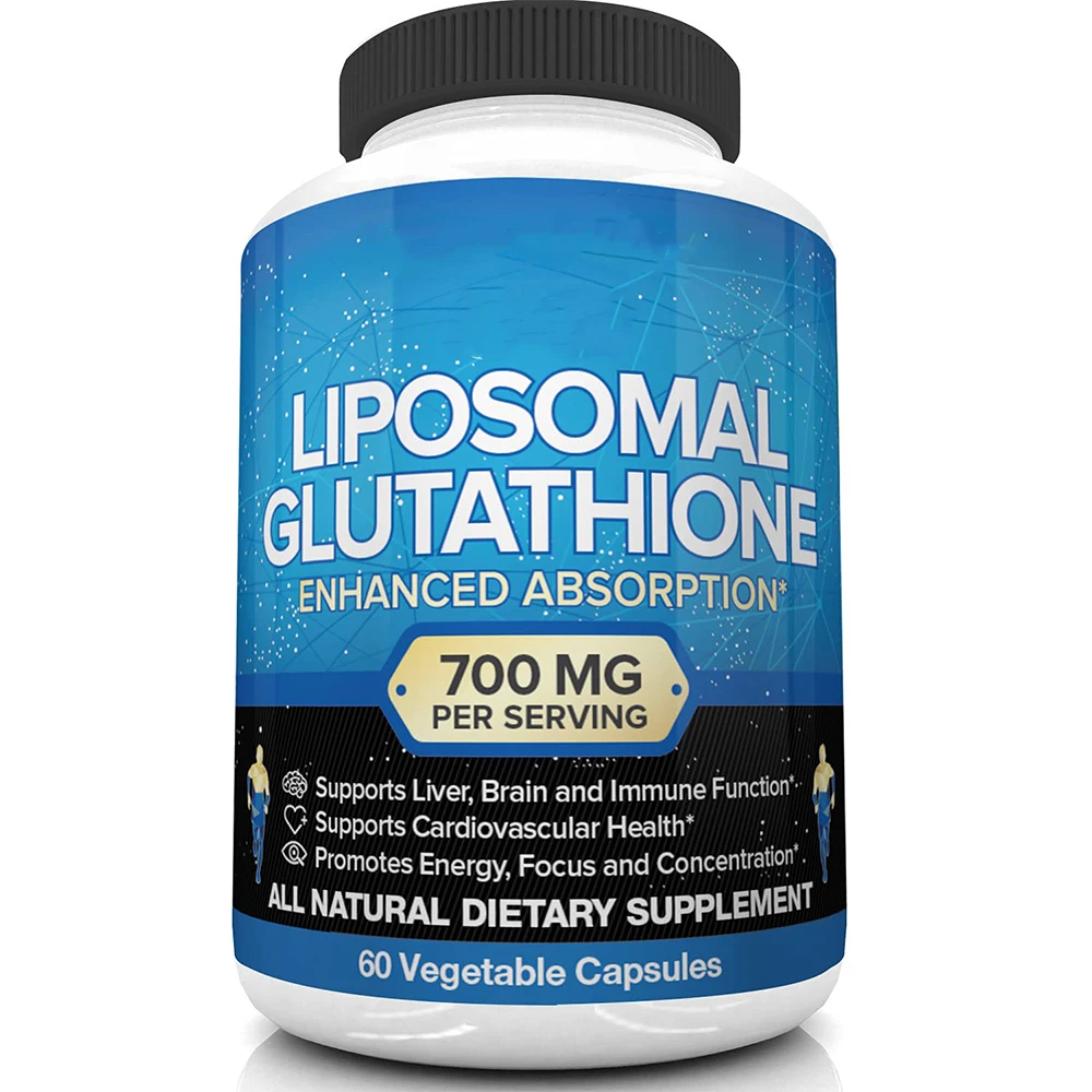 Липосомальные капсулы глутата антиоксидантная защита клеток Детокс печени иммунная функция мозга чистые таблетки с пониженным L-глутатиона