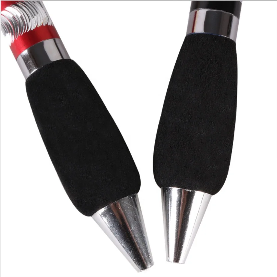 Custom logo  metal ball pen Multi-Functional Pen sponge holder ballpoint pen with carabiner