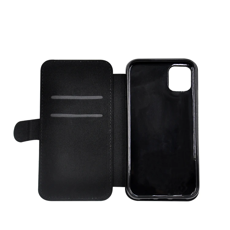 Subli-forward  Customized 2D Sublimation Blanks Leather Flip Phone Case Wallet Case  with soft TPU case inside for IPhone 13