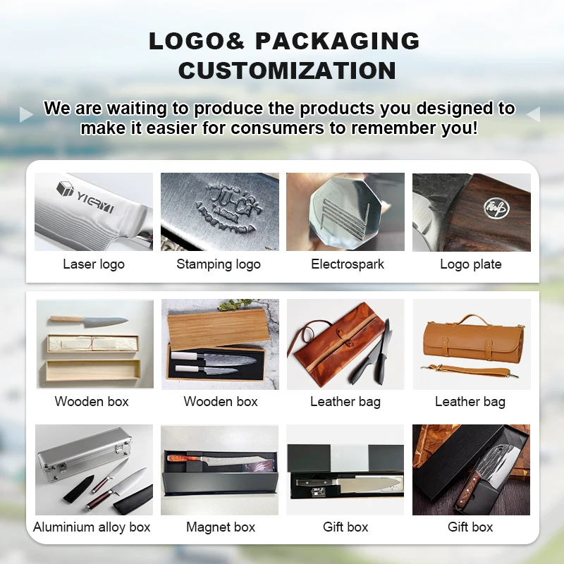 Unique Solidified Wood Handle Damascus Kitchen Chef Knife Damascus Steel 8 Inch Japanese Kirisuke Knives Customized Logo