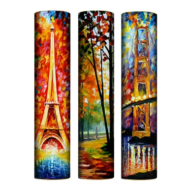 Van Gogh painted 360 degree rotating shoe cabinet European style living room locker