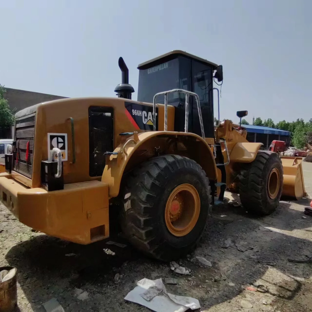 Низкий рабочий день гусеница б/у Cat 966h 4x4 большой колесный погрузчик Подержанный кошачий 966 950 972 980 фронтальные погрузчики в