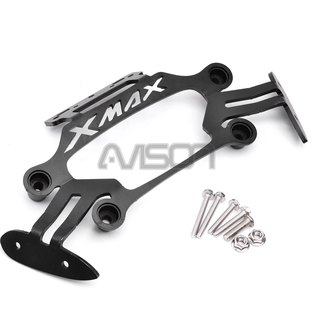 For Yamaha XMAX 300 400 125 250 Motorcycle Stand GPS Bracket Mobile Phone Navigation Plate Holder Rear View Mirrors
