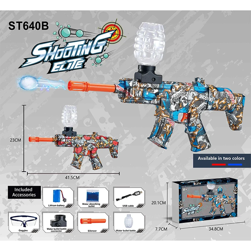 Splatter  Mp5K Ball Jell Gel Gun Blaster Electric Akm Accessories P90 Beads Water Shipping Free  Bullets Blaster Gel