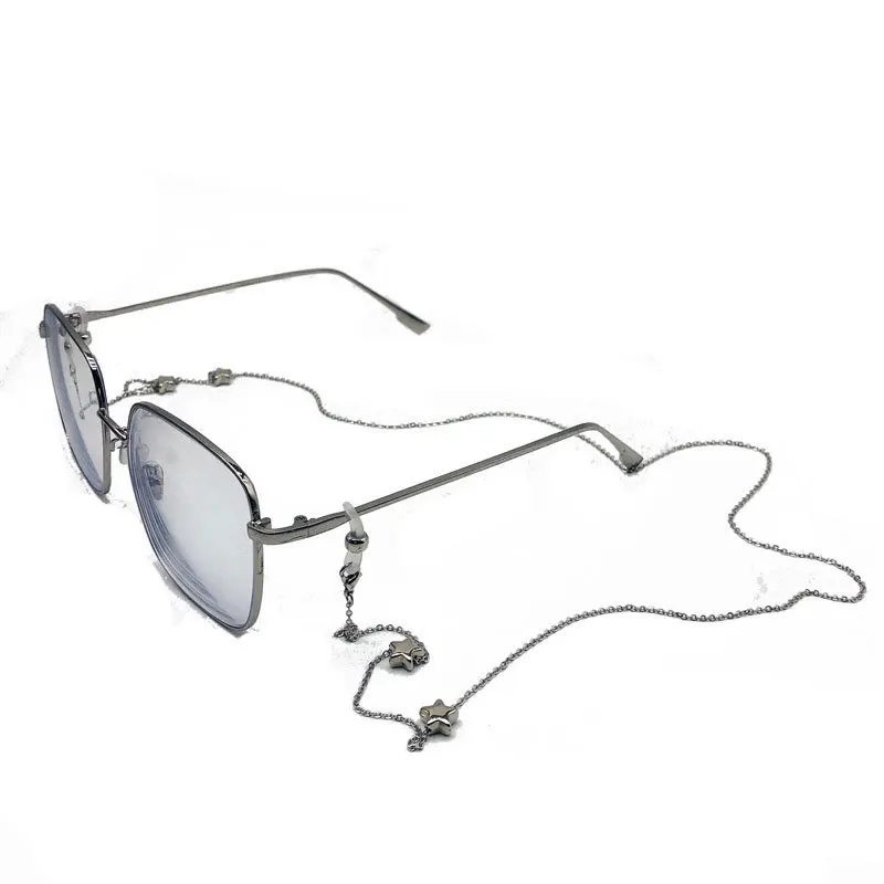Metal Eyeglass Chains Holder Glasses Holder Sunglass Cord Neck Strap Beaded Glasses Lanyard Gold or Silver Plated Star Chain