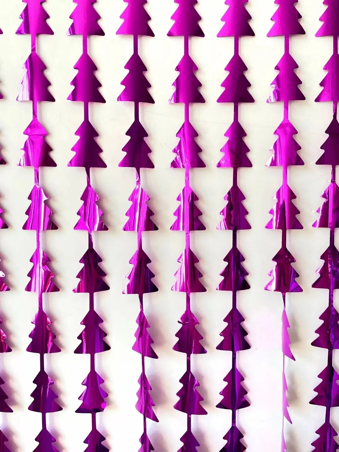 Christmas Tree Door Curtain Rain Curtain Birthday Party Bar Party Atmosphere Bobo Balloon Background Decorations