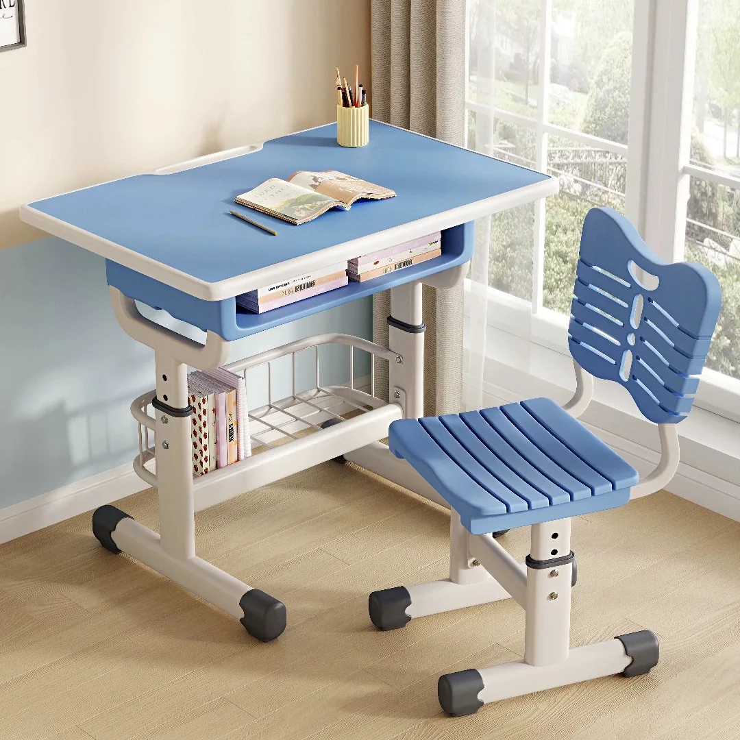 Modern Design Metal School Set Tables Chairs for Middle Primary School Steel Frame Wood Plastic Student Chair for Preschools