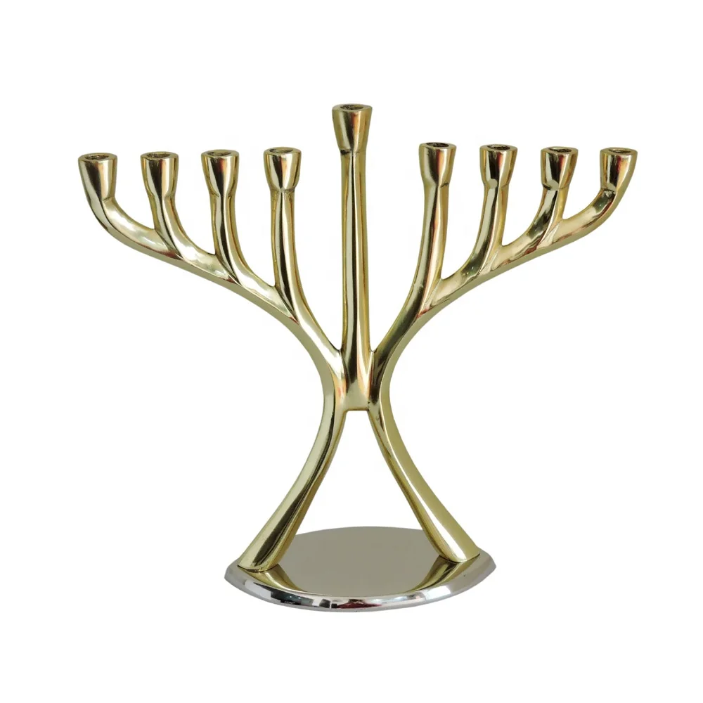 Металлический Подсвечник Menorah еврейский подсвечник в серебряном и золотом цвете используется светлых украшениях