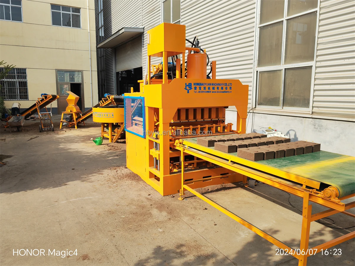 HBY7-10 Clay Earth Interlocking Brick Making Machine interlocking makiga Stabilized Soil Block Press Machine For Sale
