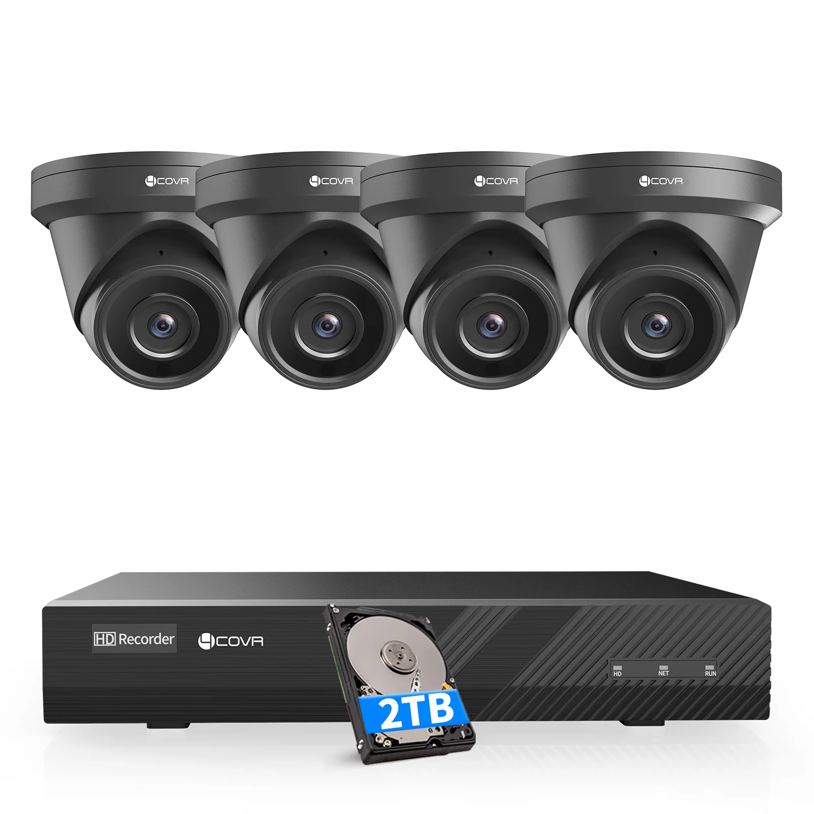 4x8 МП IP-турель PoE-камера 4K Встроенный микрофон для наружного обнаружения транспортных средств мобильное приложение 8CH 2TB NVR комплект nvr Камера 4 канала