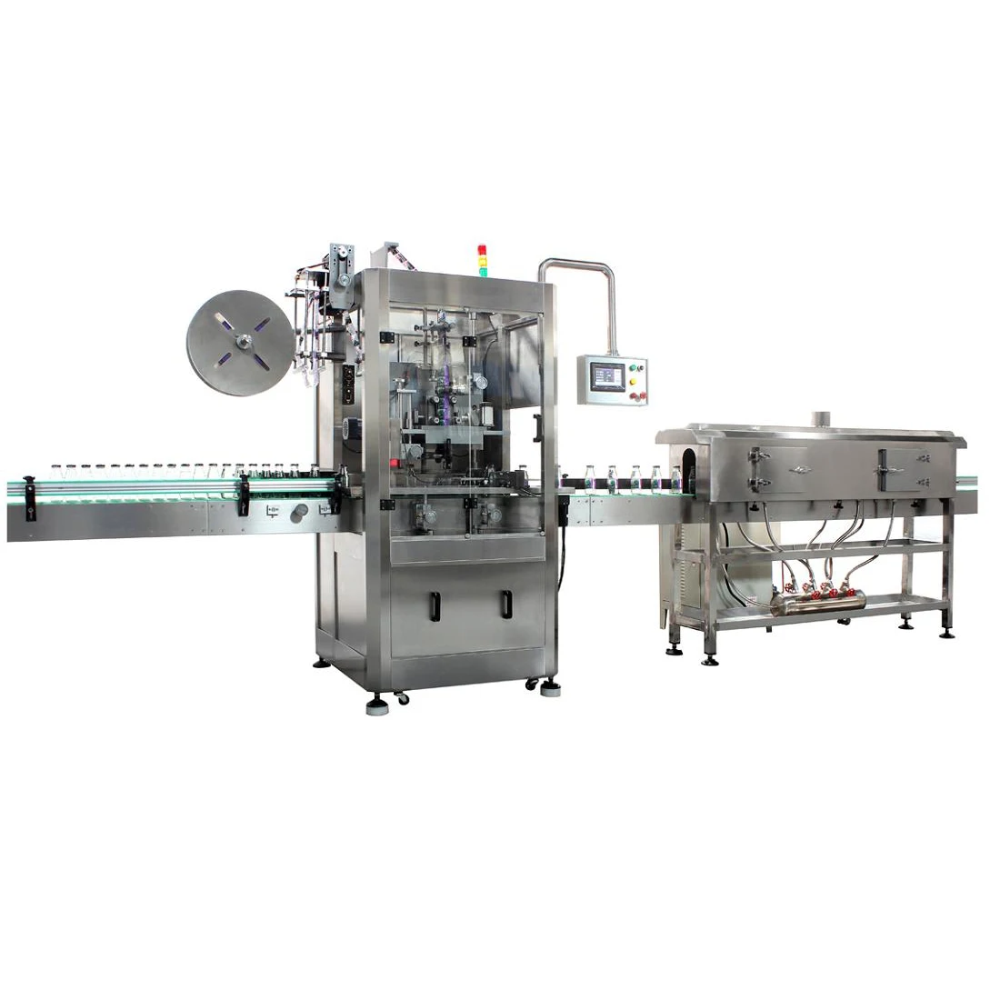 Labeling Flat Machine for Bottles China Automatic Steam Heat Shrink Shrinking Sleeve Tunnel Oven Price / Pet Water Bottle Pvc