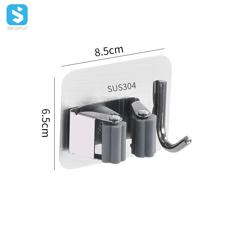 Wholesale Multi Function Mop Wall Mounted Hook Hanger Bathroom Hanging Wall Hook Sticky Hook