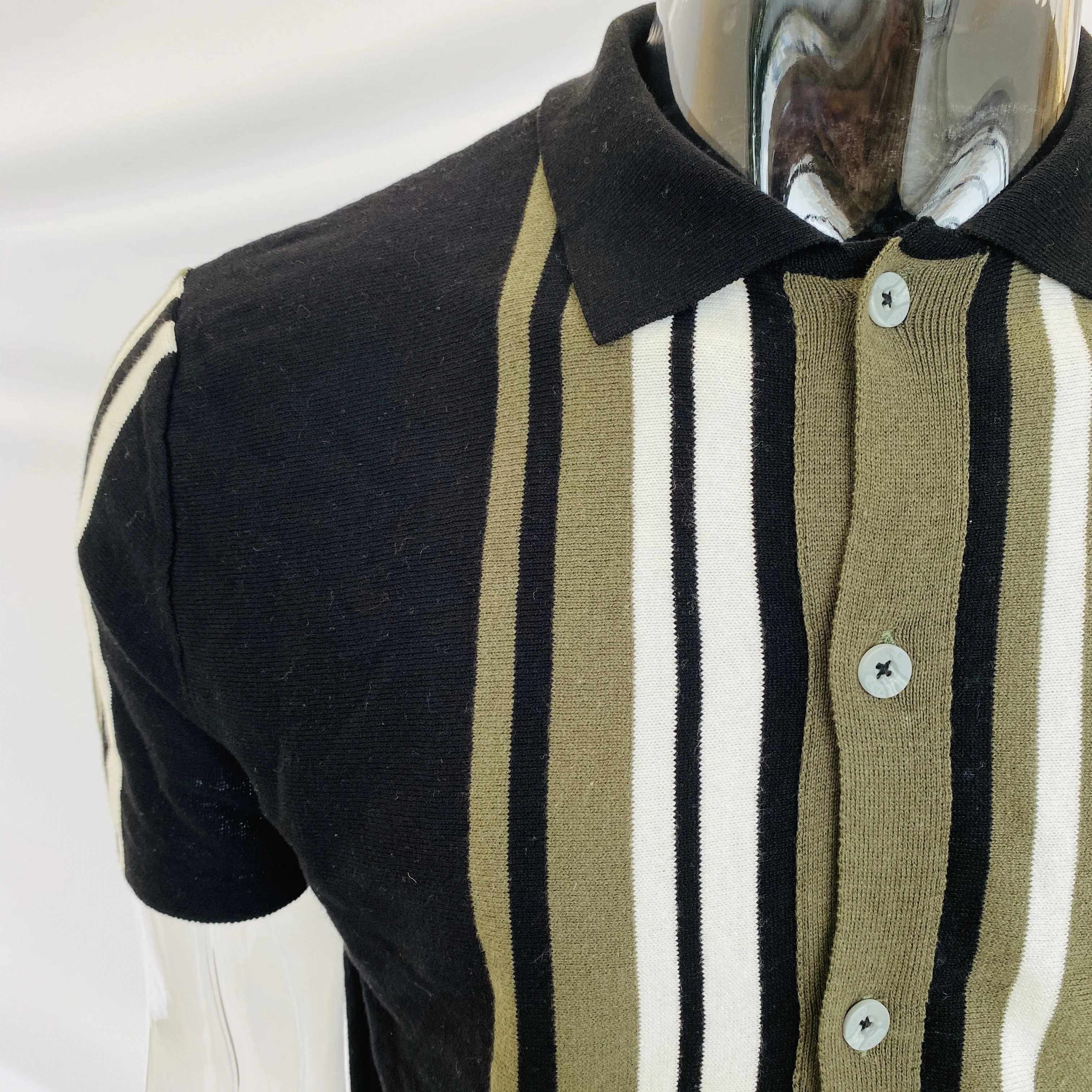 
Custom Solid Summer Men Polo Sweater Cotton Knit Pullover Plain Sweater 