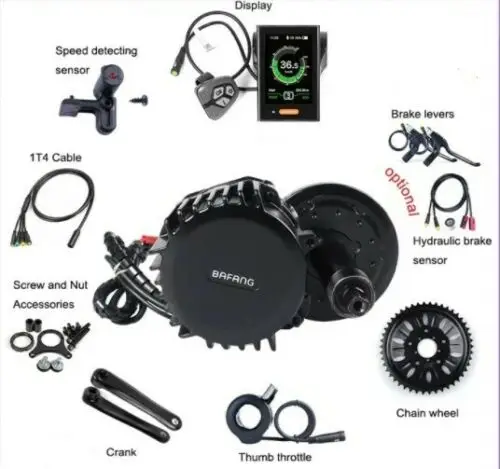 Bafang Bafang BBS03 BBSHD 48v 1000w 68-120mm Crank Motor Electric Bike Mid Drive Motor Conversion Bicycle Kit 1000w