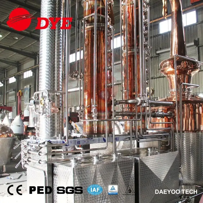 DYE gin still machine industrial steam distillation moonshine  vodka and whisky distillery grappa distiller