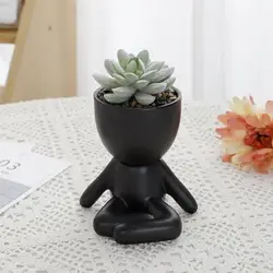 Humanoid Ceramic Flower Pot Modern Style Vase Cute Flower Vase decorative Vase Mini Ceramic Plants Containers for Home