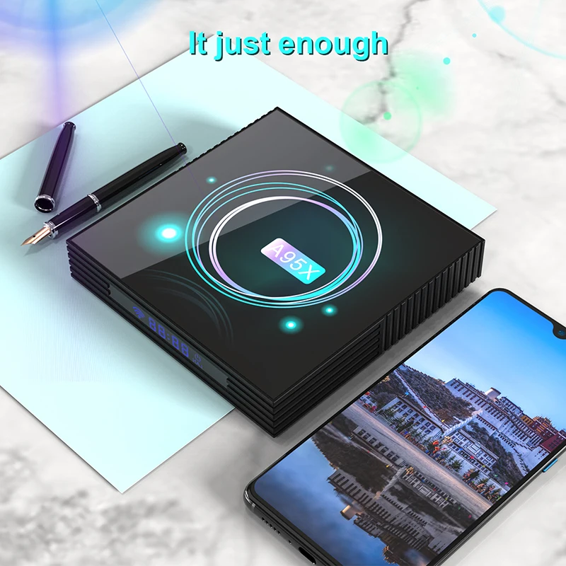 ТВ-приставка A95X F3 Slim Amlogic S905X3 8K 4K 4 + 32 ГБ android 9