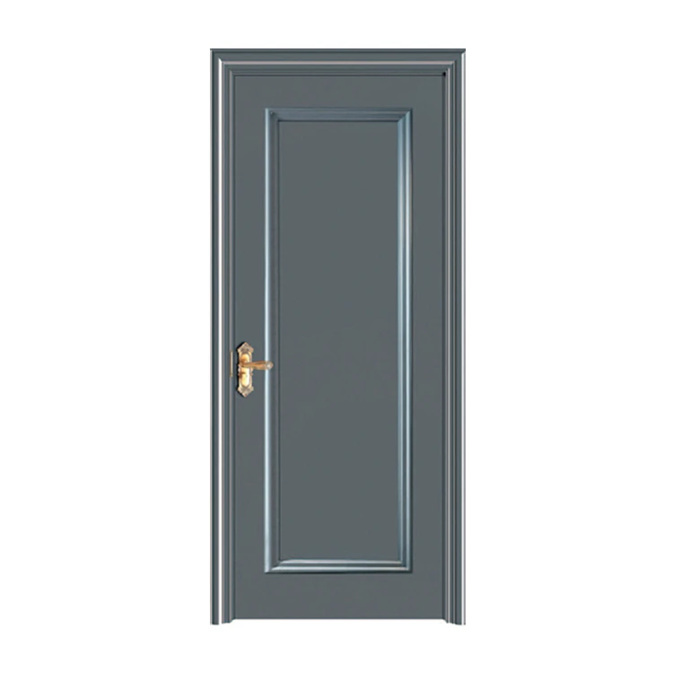 Solid core wood with natural Walnut wood veneer 4-Panel Black Walnut Wood Door withDoor Lining