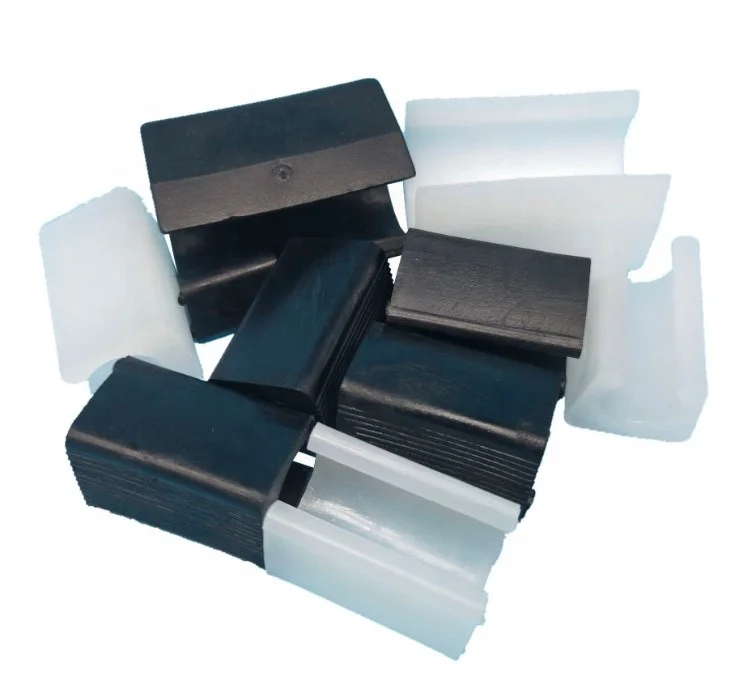 8mm 10mm 12mm 14mm 16mm Plastic Floor Protectors Furniture Pipe Clamp Tube Clip Feet on Sled Chair Glides Round Tube Saddle Feet