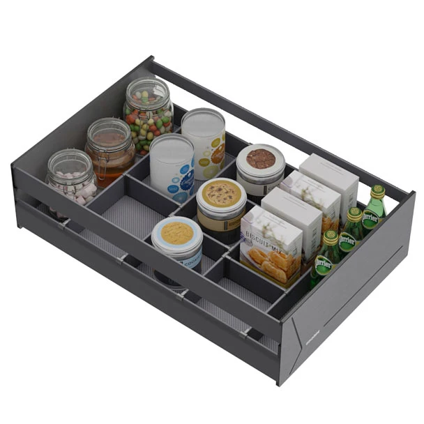 Goldmine Food storage Organizer Modern Kitchen Cabinet Food Drawer basket Storage Pull Out Drawer Basket