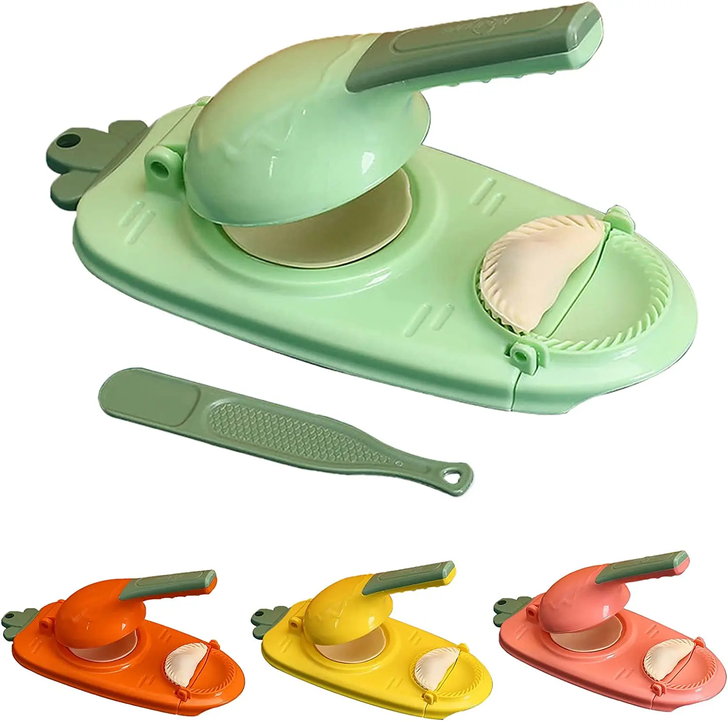 Tiktok Trending Hot Selling Household Double Head Automatic Dum Press Type Plastic With Multiple Mold Dumpling Maker