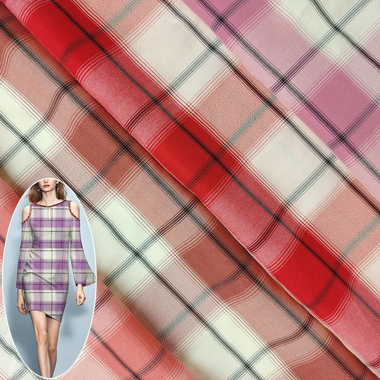 Wholesale Home Textile Plaid Woven Clothing Material Fashion Breathable Yarn Dyed Plaid Underwear Fabric For Clothing