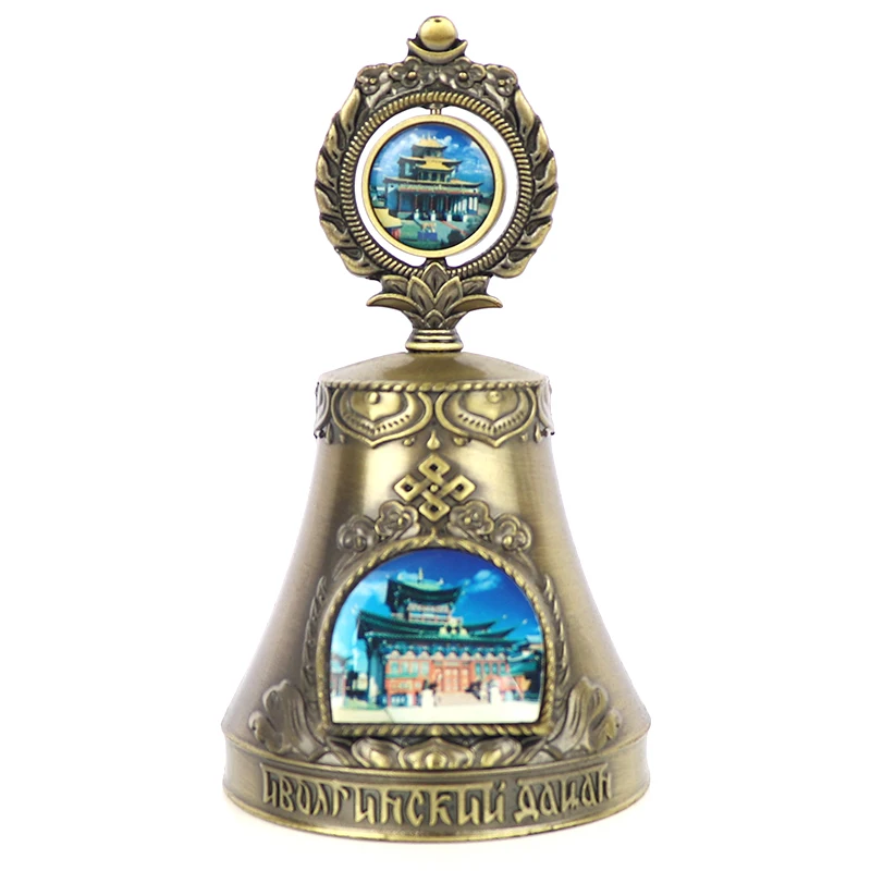 High Quality Custom Design Antique Vintage Russia Tourist Souvenir Metal Hand Dinner Bell