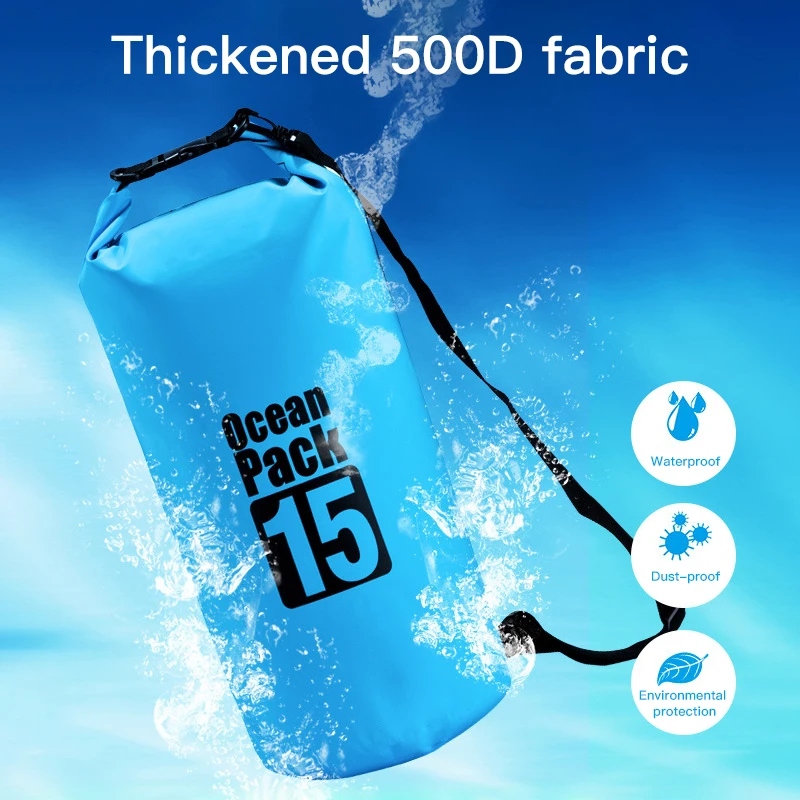 Waterproof Dry Bag Roll Top Dry Compression Sack Keeps Gear Dry for Kayaking, Beach, Rafting, Boating, Hiking, Camping