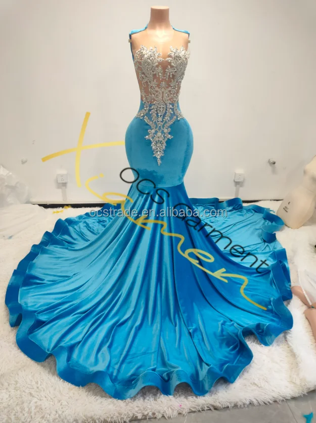 Ocstrade Fashion Shiny Vestidos De Fiesta Largo Quinceanera Dress Evening Ball Gowns Crystal Sleeveless Luxury Prom Dresses