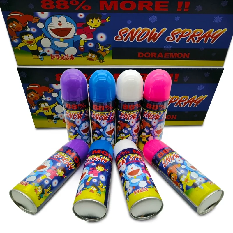 Doraemon party foam snow spray hot sell  snow spray &magic snow spray for birthday