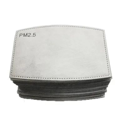 5-Layer Anti-dust Cotton Active Carbon Face Mouth Filters Cheap Price Replaceable Anti Dust PM2.5 Filter Non-wovern Filter Pad