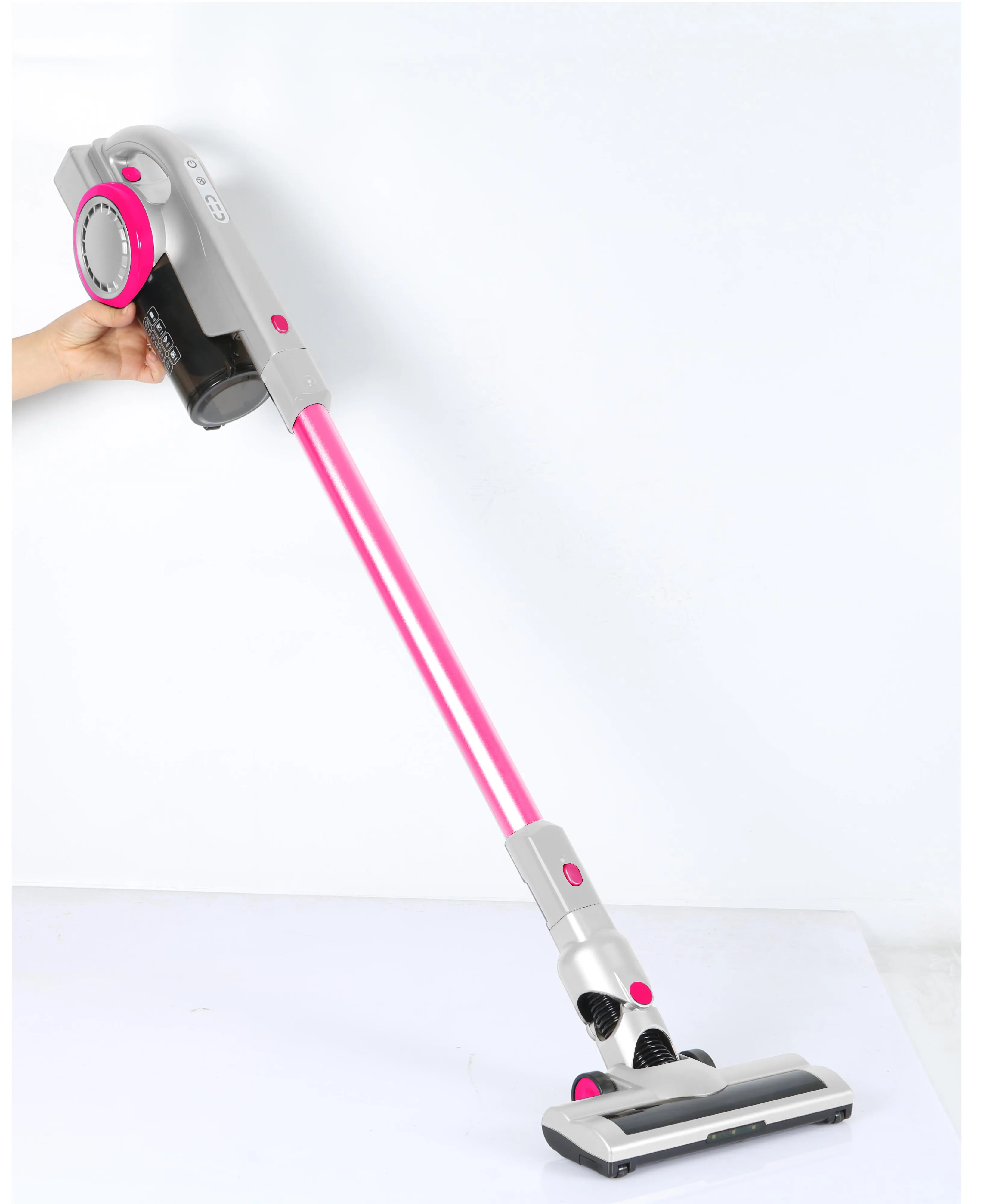 200W BLDC motor wireless wall charging rechargeable 2 in 1 LED light handy- stick cordless car vacuum cleaner