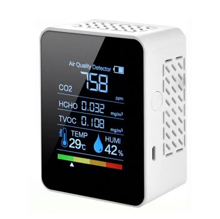 Temperature Humidity and co2 Gas Meter Tester Interior Wall Mounted Indoor Mini Handheld co2 Meter Monitor Portable co2 Meter