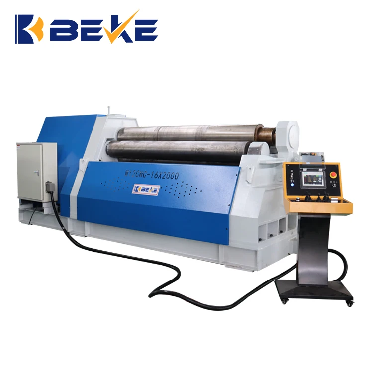 BEKE Hydraulic Four Roller Plate Bending Machine 6000mm Steel Plate 4 Roller 3 Roller Sheet Metal Rolling Machine With Cone Roll