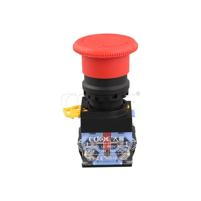cdoe la38 series 22mm emergency stop ip65 push button latching switch round