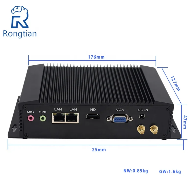 Процессор Intel Celeron J1900 2,0 ГГц до 2,41 ГГц четырехъядерный Windows J1900 мини-ПК для отраслей промышленности