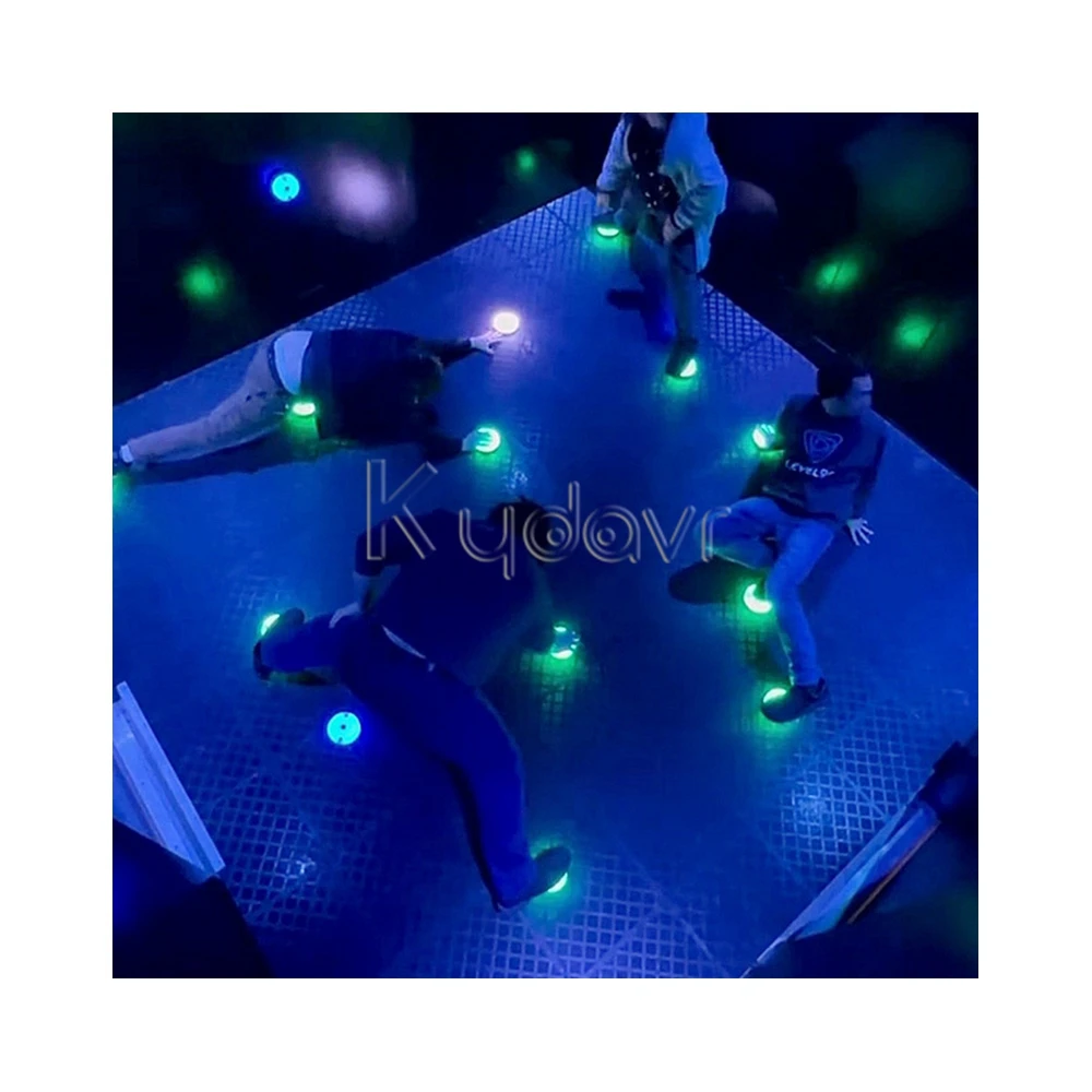 Indoor party rental equipment activate escape push led light button interactive game room arena octopus active game push light