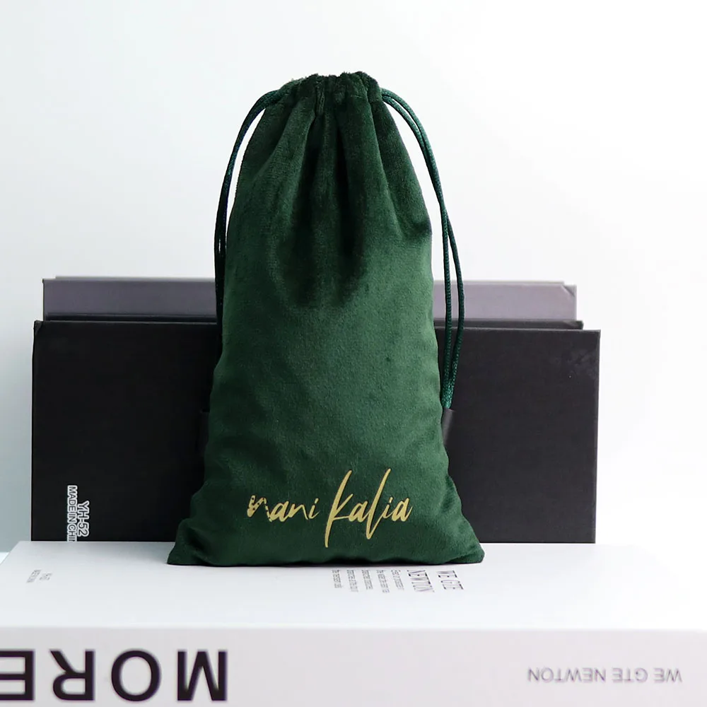 Custom Logo Luxury Velvet Drawstring Gift Jewelry Pouches Custom Color Necklace Packaging Velvet Bags