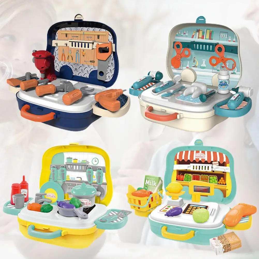 HUAMJ миниатюрные детские инструменты, чемодан, имитация игры, игрушки 1 набор, кухонная косметика, медицинские инструменты, игры для дома, косплей