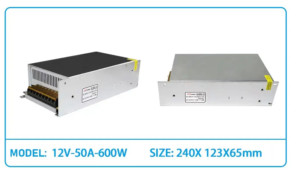 Ac-Dc Ip20 12 В 300 Вт Ультратонкий Тонкий светодиодный световой короб Smps импульсный источник питания