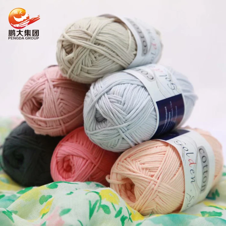 pure crochet worsted commbed trapillo weaving 8ply 100% cotton yarn