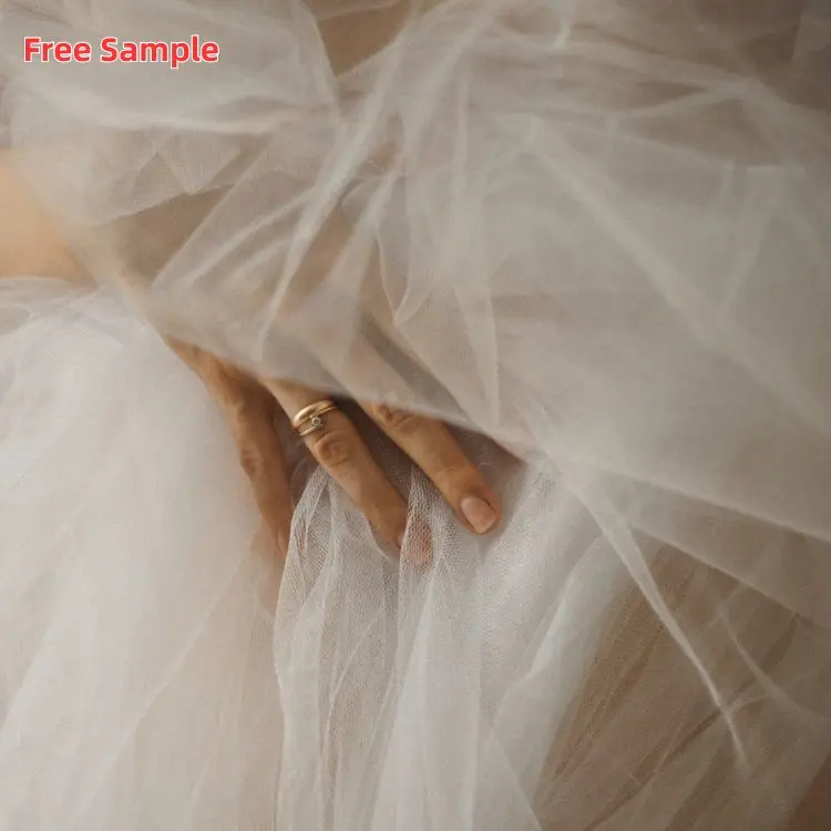 Wholesale Wedding Polyester Purple Cheap Soft Silk Women Maxi Dress Tulle Fabric For Wedding Bridal Veil