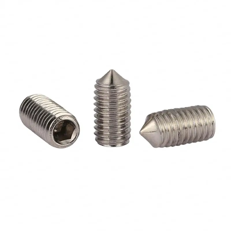 SDPSI DCT M2 M2.5 M3 M4 M5 M6 Stainless Steel DIN914 Hex Socket Set Screw With Cone Point SS304