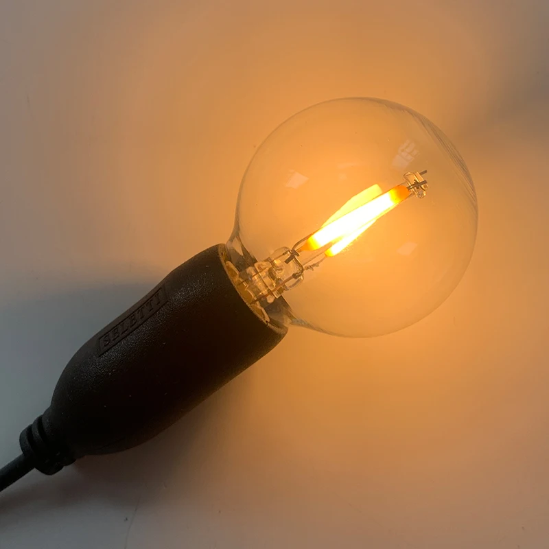 Outdoor String Lights Bulbs Hanging Garden tent Lamp LED Bulb with Switch LED Light Bulb For Adapter Power Bank