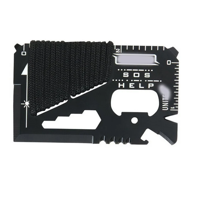 Survival Camping Ferrocerium Flint Rod For Lighter Magnesium Tool Kit Black Folding Safety Pocket Knife Card Sharp Outdoor