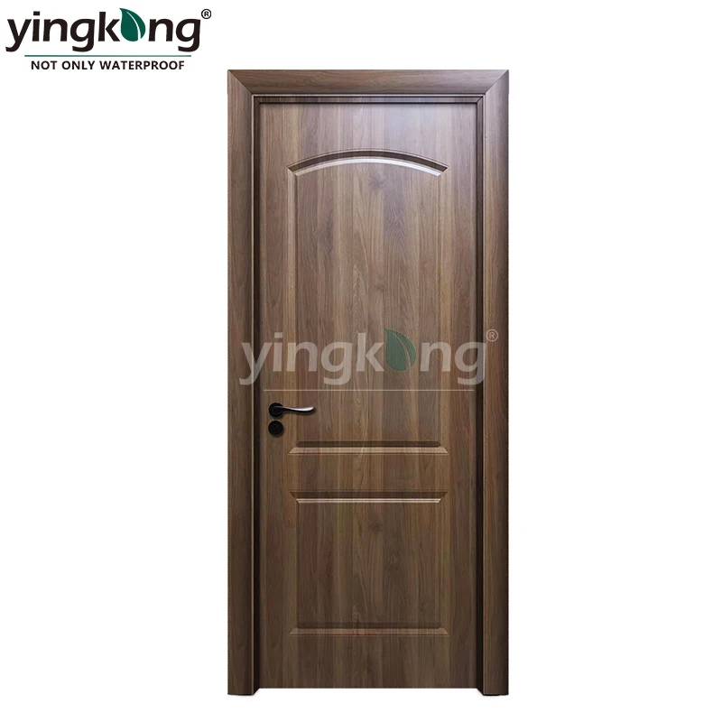Yingkang latest Designs Solid Wooden Door WPC Door Panel Interior Doors For  Bathroom