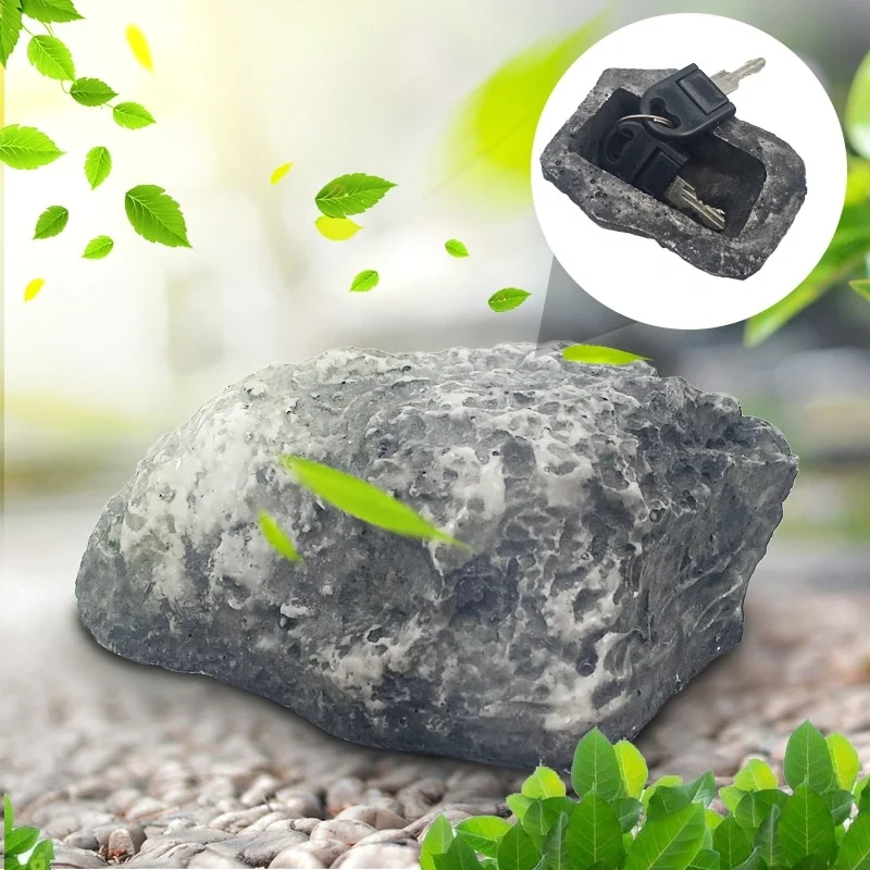 Realistic Rock for Key Security Storage Holder, Hide a Key