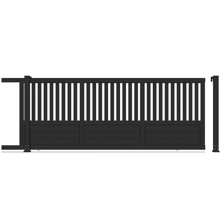 Heavy Duty Decorative Modern Driveway Swing Gates Security Metal Entrance Front Electric Sliding Gate