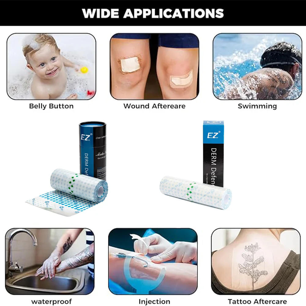 Wholesale EZ 15cm x 10M Regular Derm Defender Tattoo Adhesive Protective Shield Waterproof Tattoo Aftercare Film
